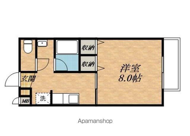 ボーソレイユ(1K/1階)の間取り写真