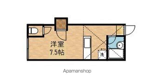 コーポキャッスル(ワンルーム/1階)の間取り写真