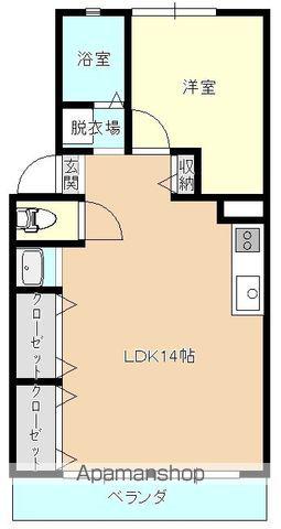 コーポダイヤモンド2(1LDK/2階)の間取り写真