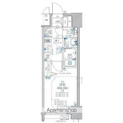 ディアレイシャス矢場町(1K/2階)の間取り写真