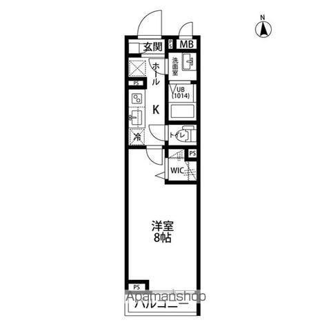 クレール ヴェールメゾンⅡ(1K/1階)の間取り写真