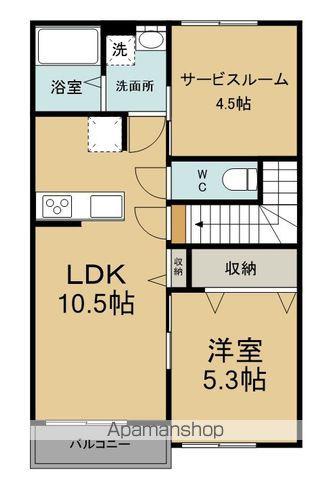 VILLA KAKIHI 宮ノ上A(1SLDK/2階)の間取り写真