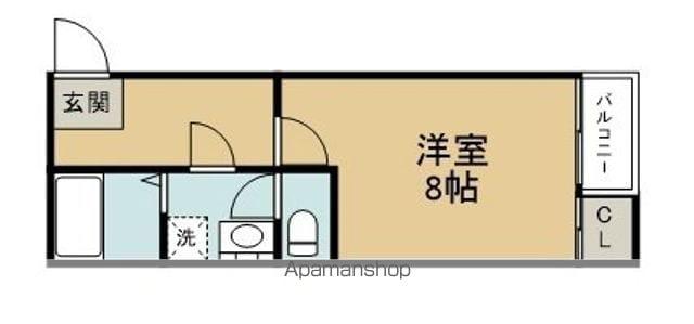 クレフラスト仙台駅北(1K/2階)の間取り写真