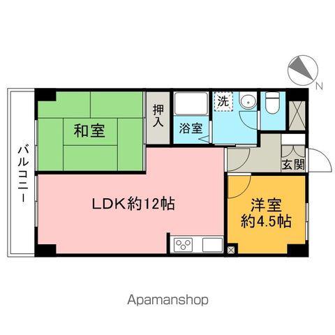 入間市駅前ビル(2LDK/5階)の間取り写真
