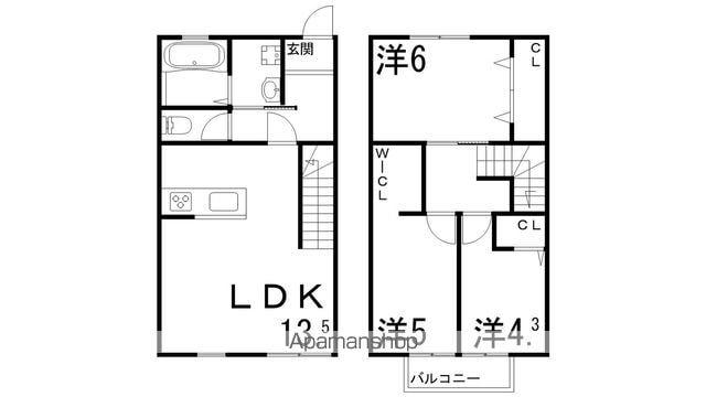 クリスタルハイツ仁豊野(3LDK)の間取り写真