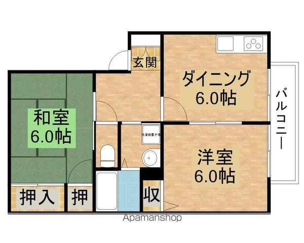 レークスリーゼ(2DK/2階)の間取り写真