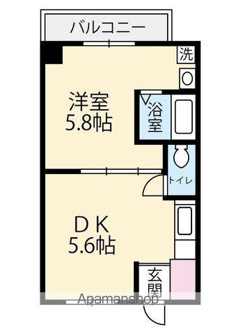ヴィラナリー切川2号棟(1DK/1階)の間取り写真