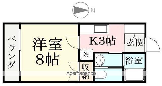 コーポ塚谷(1K/2階)の間取り写真