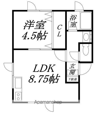 コーポプリンセス(1LDK/1階)の間取り写真