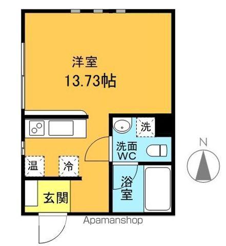 ディスティーノ野一色(ワンルーム/B1階)の間取り写真