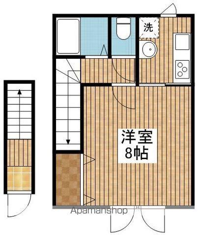 リトリート南長潟(1K/2階)の間取り写真