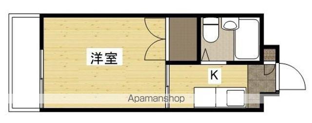 スカイコーポ温品(1K/3階)の間取り写真