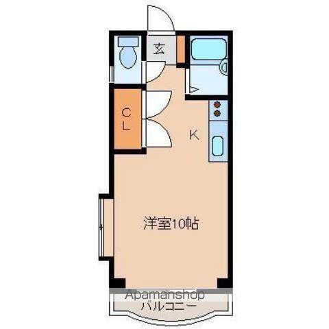 シャボンドール大工町(ワンルーム/2階)の間取り写真