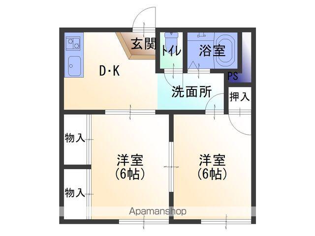 ファミールA(2DK/2階)の間取り写真