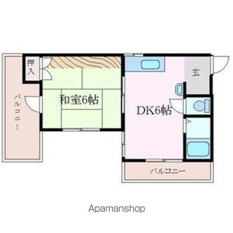 コーポカトー(1DK/2階)の間取り写真