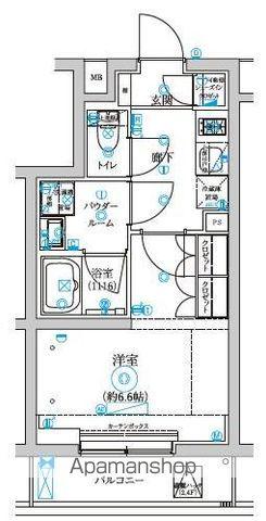 セジョリ中野富士見町(1K/2階)の間取り写真