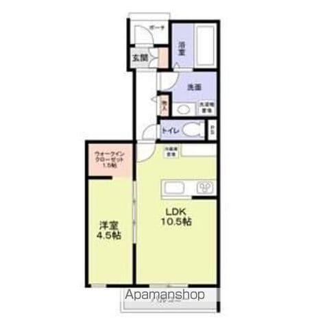 JUSTE PAIX SATO(1LDK/1階)の間取り写真