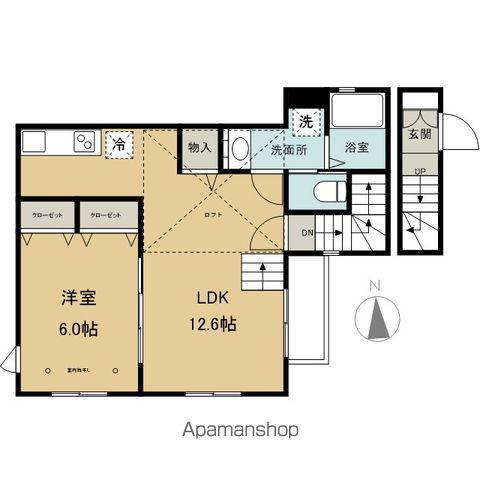 GRACE・G(1LDK/2階)の間取り写真