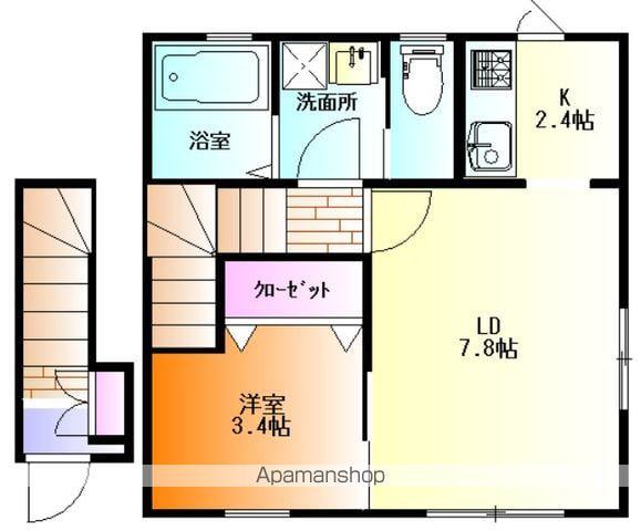 DURREA(1LDK/2階)の間取り写真