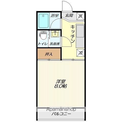コーポ1・2・3(1K/2階)の間取り写真