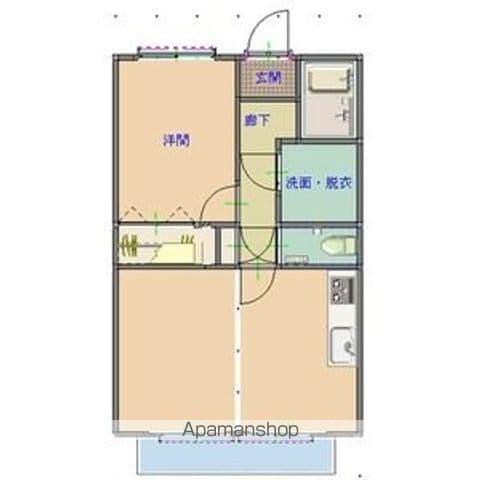 LIMPIAアメニティヒルズ・こいわい(1LDK/1階)の間取り写真
