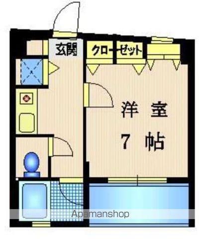 ロイヤルコンフォート別府7(1K/6階)の間取り写真