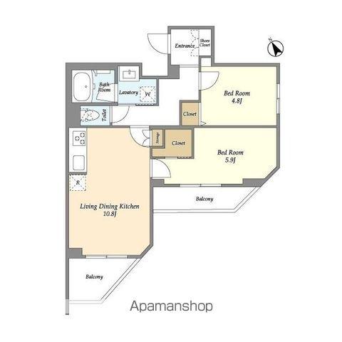 ESTRUTH MAGOME(2LDK/3階)の間取り写真