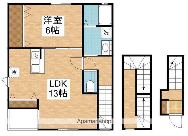 ESTERO柳島町(1LDK/3階)の間取り写真