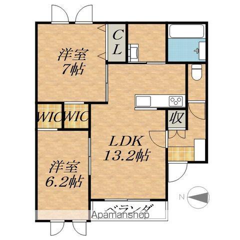 トレイブルックY館(2LDK/1階)の間取り写真