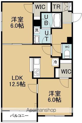 メゾン・ド・プルメリア(2LDK/2階)の間取り写真