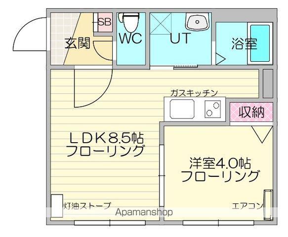 ラフィーネ澄川Ⅲ(1LDK/1階)の間取り写真