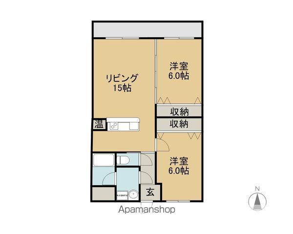ブレインマンション国府(2LDK/1階)の間取り写真