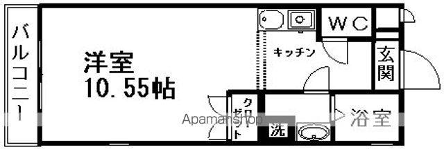 LAMAISONDOR(ワンルーム/2階)の間取り写真