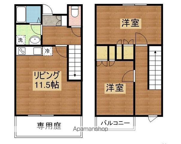 ハピネスひまわり(2LDK/1階)の間取り写真
