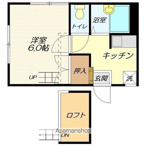 サンジュエル桜田(1K/1階)の間取り写真