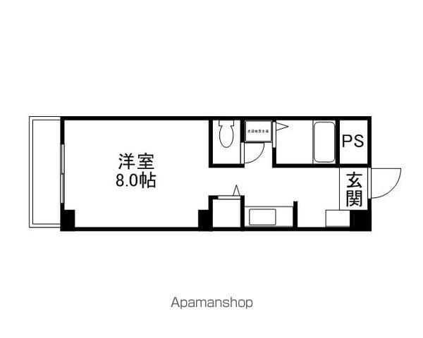 ピュアフィネス(1K/2階)の間取り写真