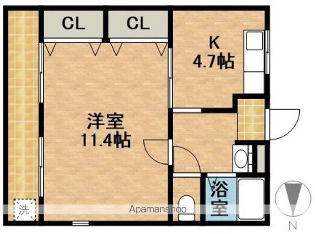 クラストA(1DK/1階)の間取り写真