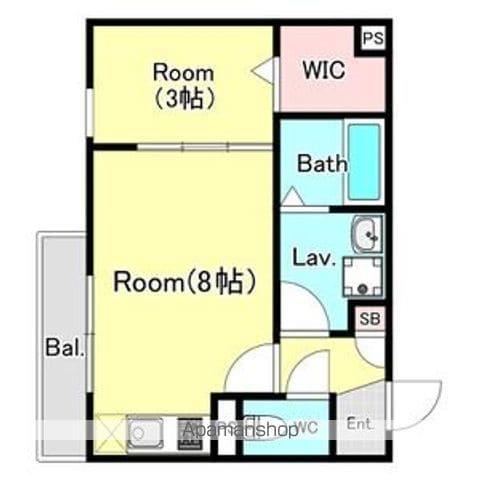 ジーメゾン岩槻上里(1LDK/1階)の間取り写真