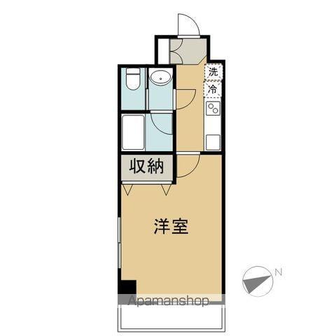 センターヒルズ中ノ橋(1K/6階)の間取り写真