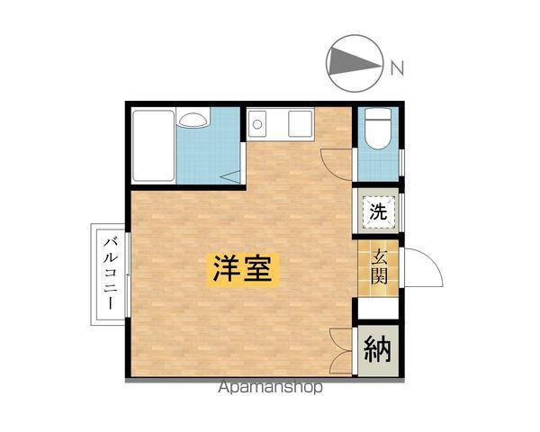 コーポ槐Ⅱ(1K/2階)の間取り写真