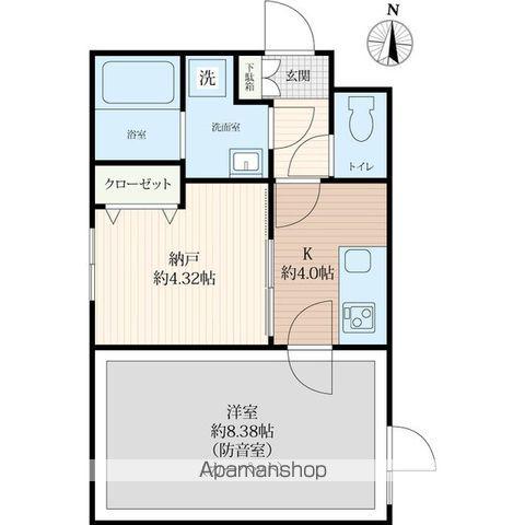 ラシクラス上板橋(1K/4階)の間取り写真