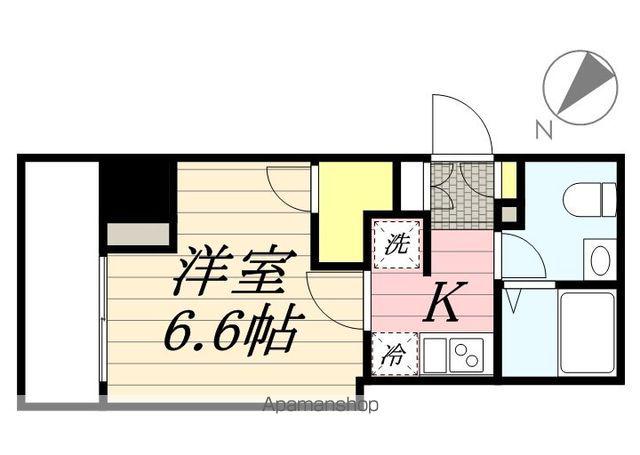レジディア国立(1K/10階)の間取り写真
