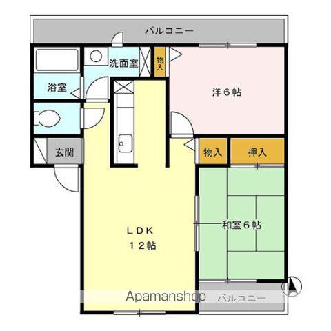 ハイセレールセレッソA(2LDK/2階)の間取り写真