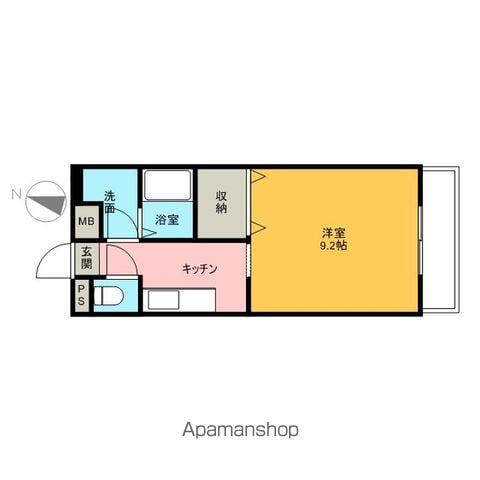 プチローズ(1K/1階)の間取り写真