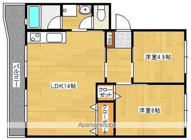 ベラミ和白東(2LDK/2階)の間取り写真