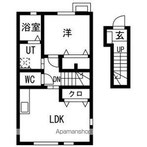 東北本線 六原駅 徒歩22分 2階建 築1年(1LDK/2階)の間取り写真