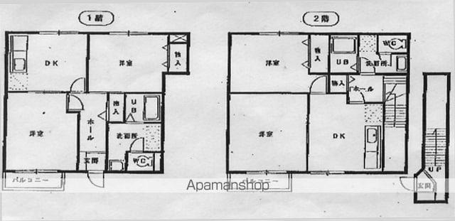 オーブリー栗熊(2DK/1階)の間取り写真