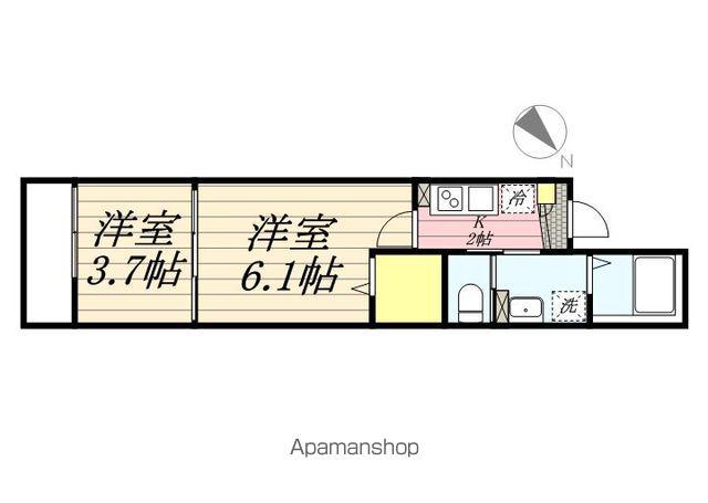 HONEY SOPHIA上本郷(2K/2階)の間取り写真