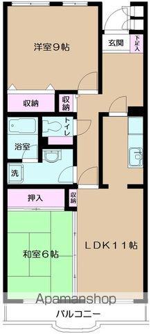 イーストパーク胡録台(2LDK/5階)の間取り写真
