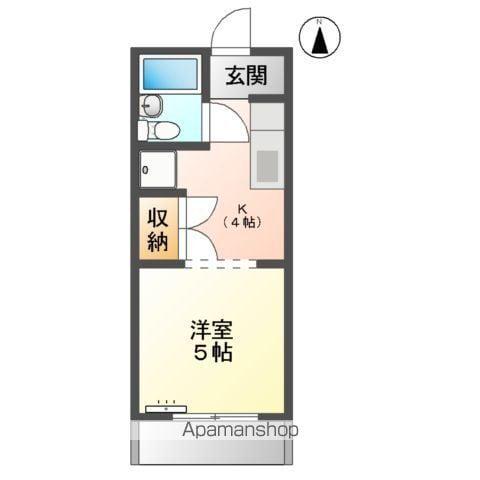 エルタウン中畑(1K/1階)の間取り写真